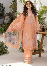 Vital By Sobia Nazir Embroidered Lawn 3 Piece Unstitched Suit SN25 D-7A